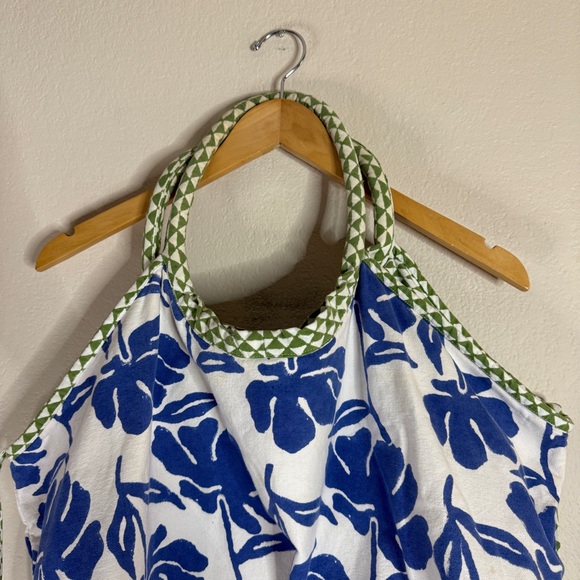 ROBERTA ROLLER RABBIT blue and white floral Bondi beach tote - Picture 2 of 10